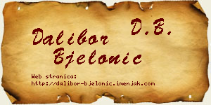 Dalibor Bjelonić vizit kartica